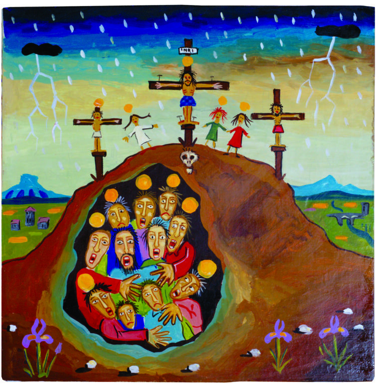 Die Passion - Die anderen Apostel, halbtot vor Angst, verstecken sich in einem Rattenloch