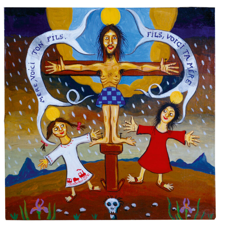 Jesus ist in Sorge um seine Mutter und Johannes