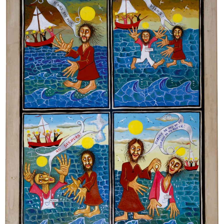 Petrus läuft auf dem Wasser